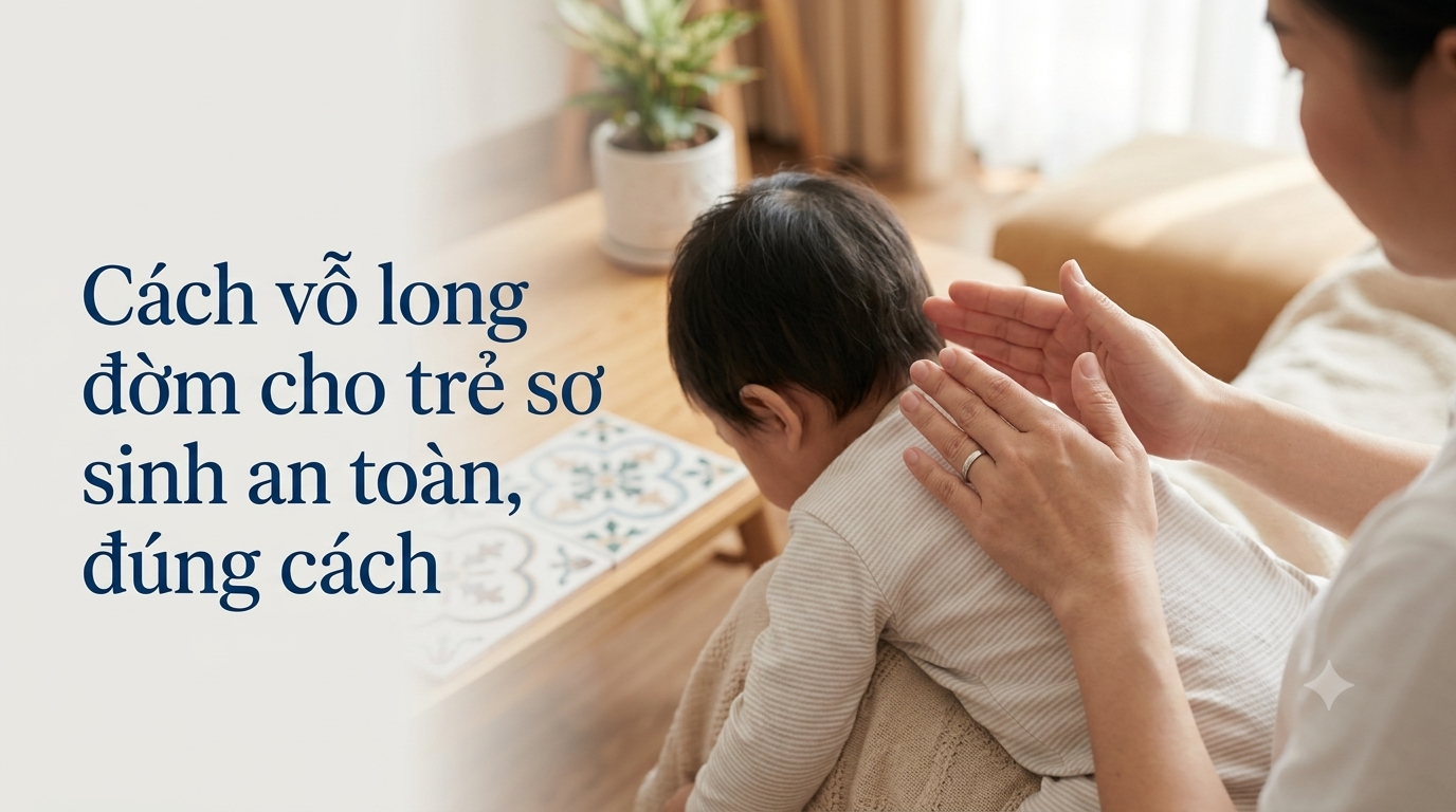 Cách vỗ long đờm cho trẻ sơ sinh an toàn, đúng cách